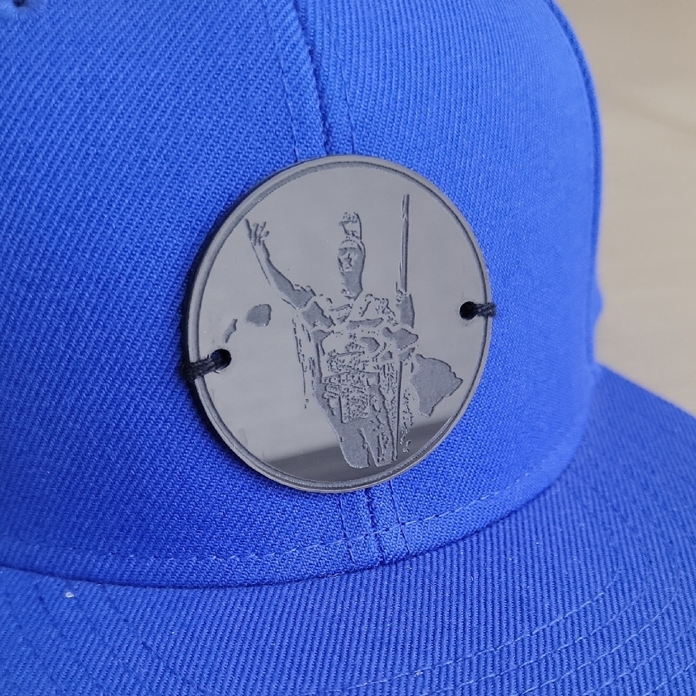Blue Cap with Black Emblem